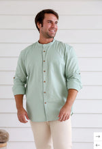 Men’s Hemp Cotton Long Sleeve Grandpa Shirt - Various Colours