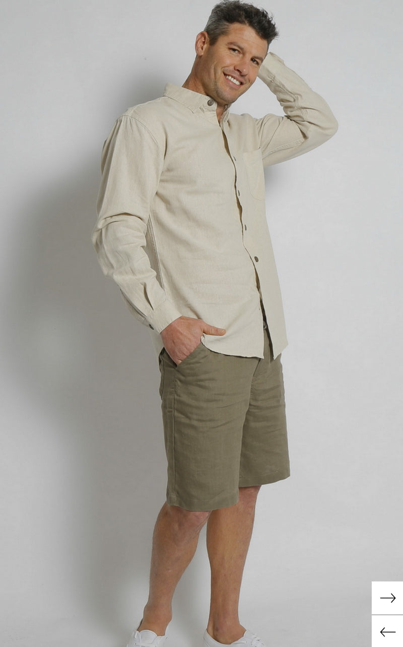 Men’s Hemp Rayon Relax Fit Long Sleeve Shirt - Various Colours