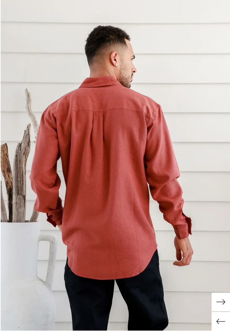 Men’s Hemp Rayon Relax Fit Long Sleeve Shirt - Various Colours