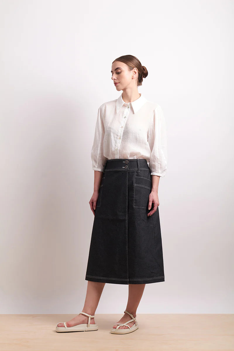 Neris - The Wrap Skirt - Ebony