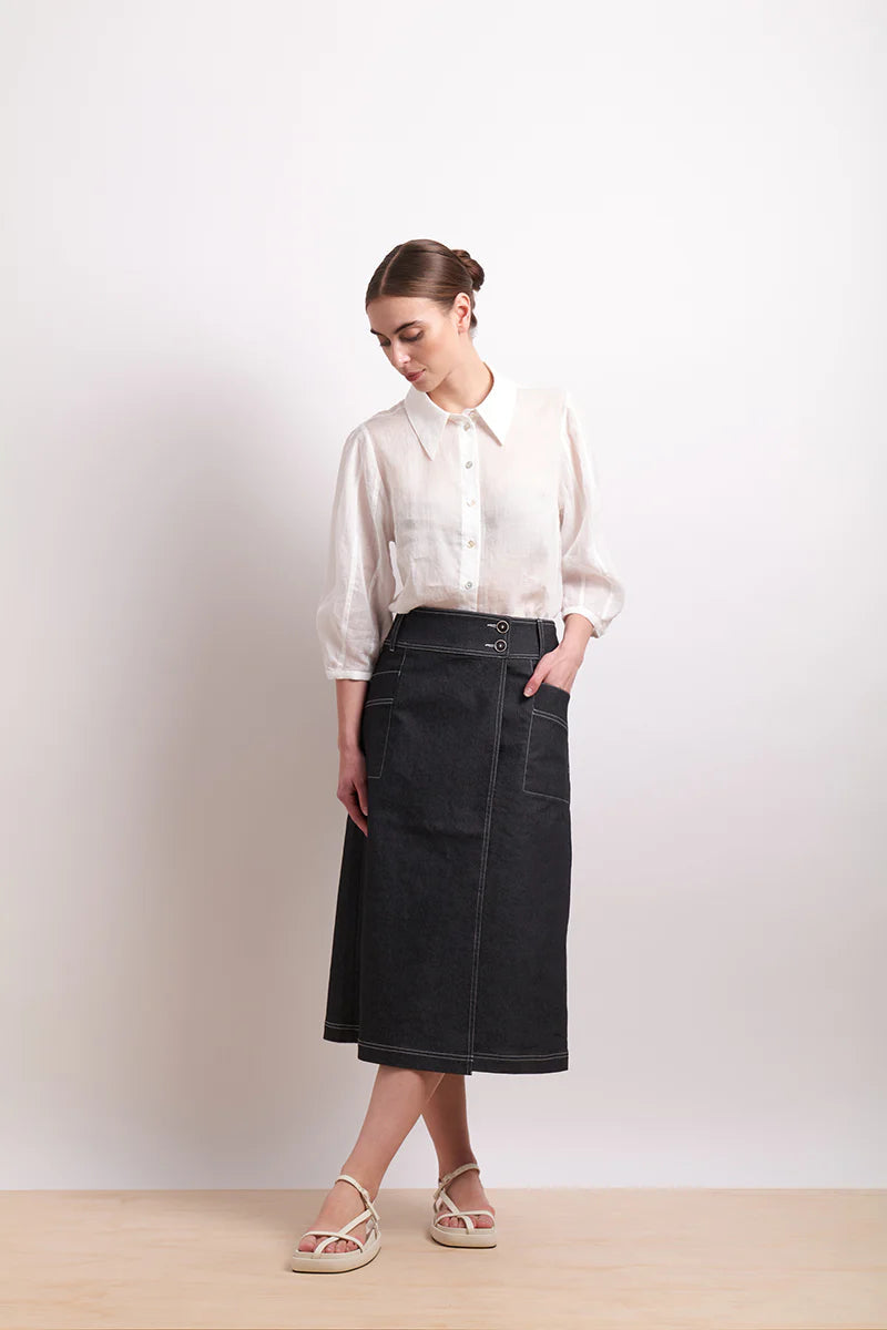 Neris - The Wrap Skirt - Ebony