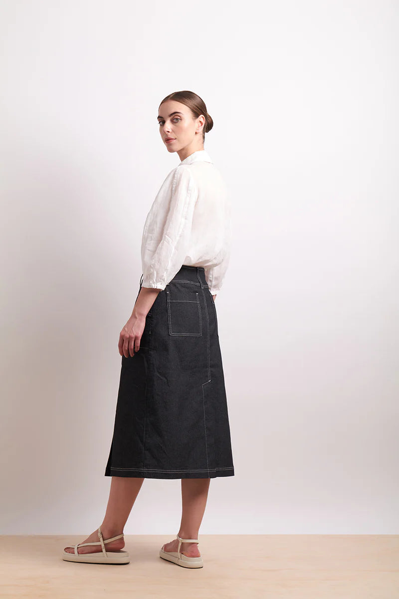 Neris - The Wrap Skirt - Ebony