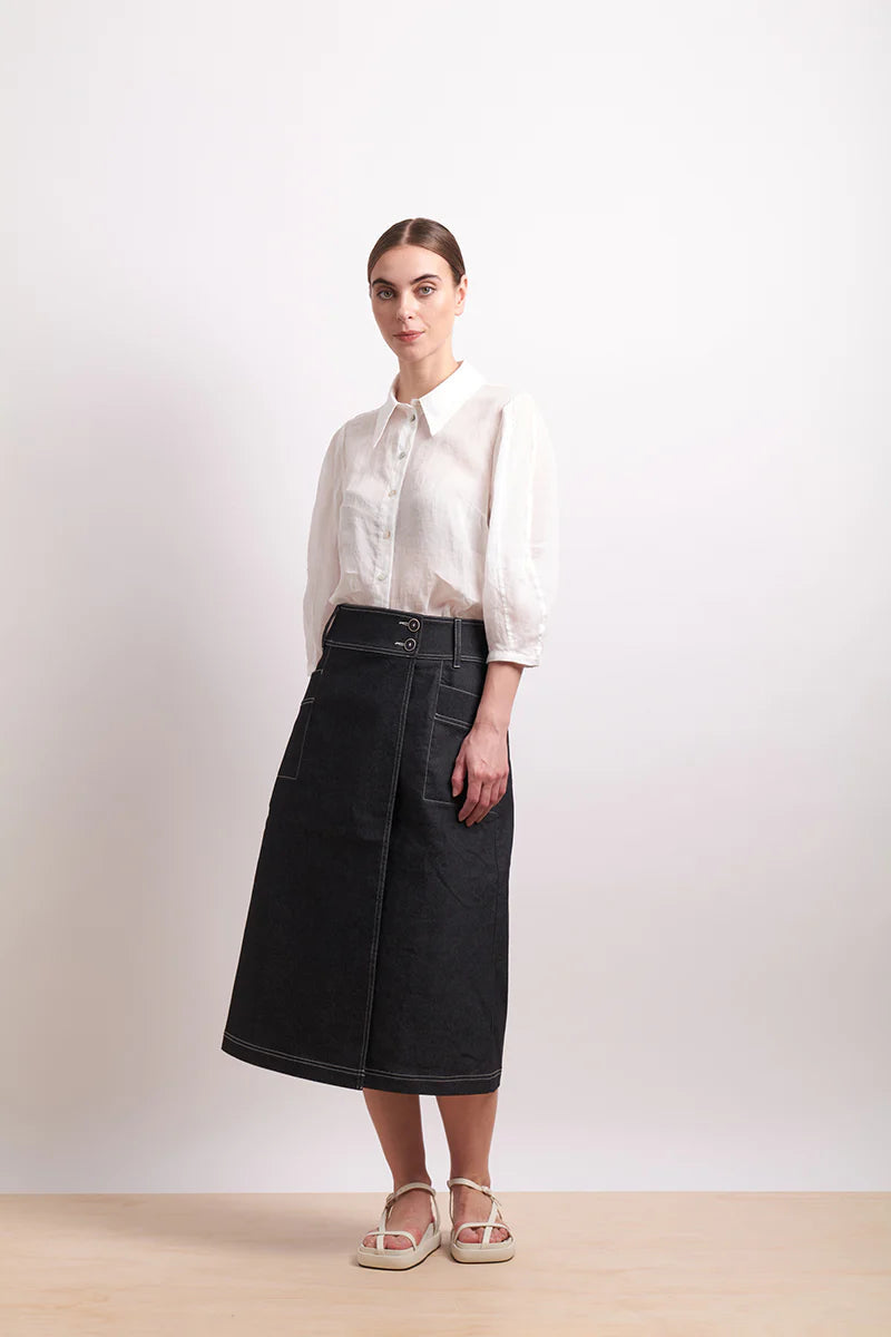 Neris - The Wrap Skirt - Ebony