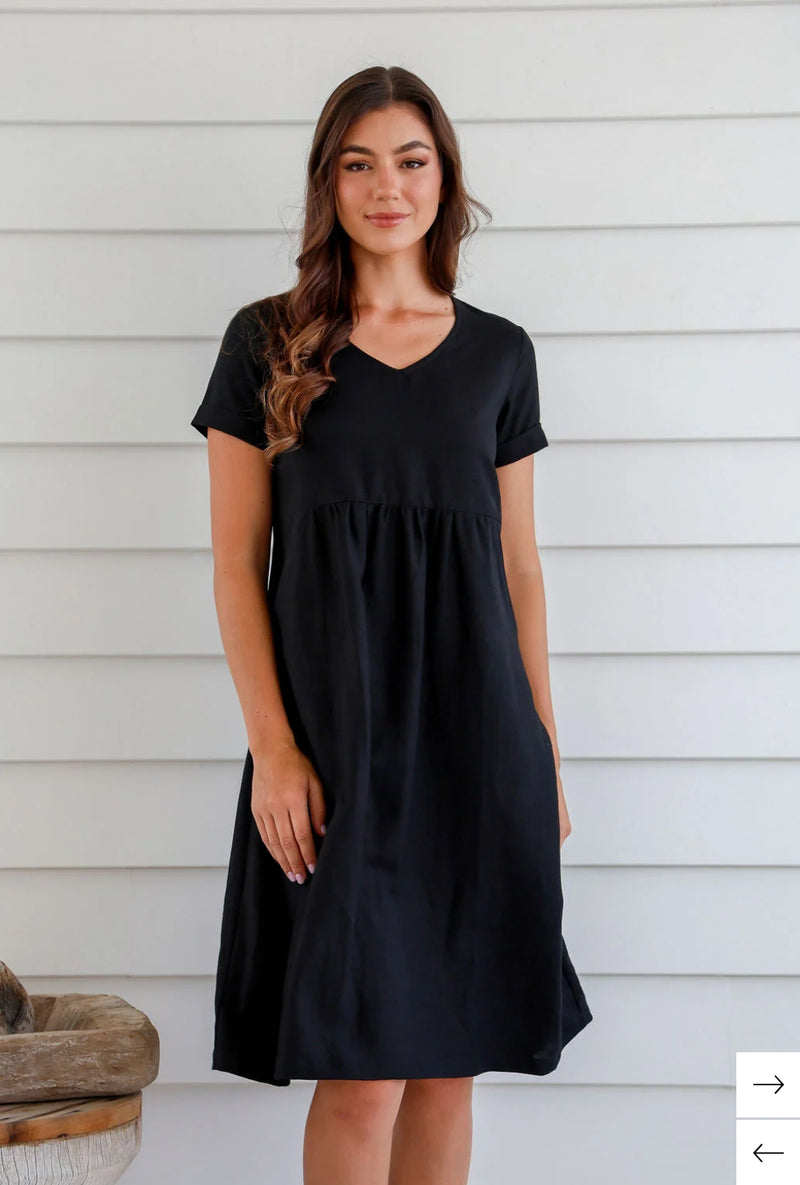 Ladies’ Hemp Rayon Dress - Black