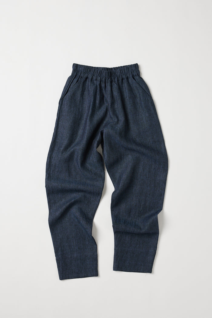 Eva’s Sunday - Leighton - Narrow Leg Linen Pant - Navy