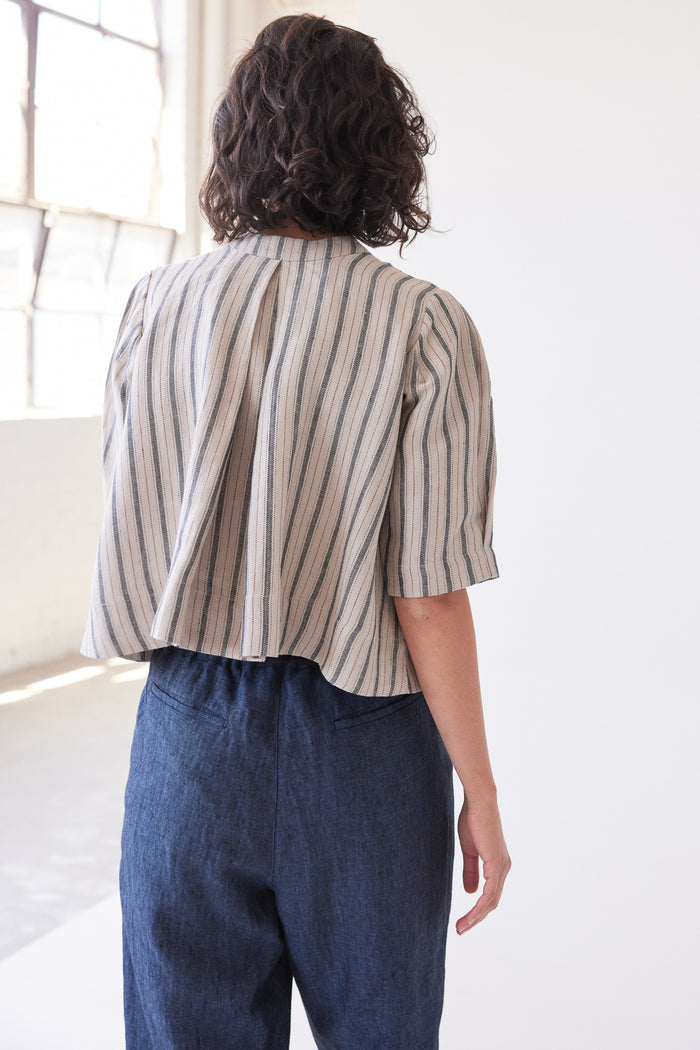 Eva’s Sunday - Leighton - Narrow Leg Linen Pant - Navy