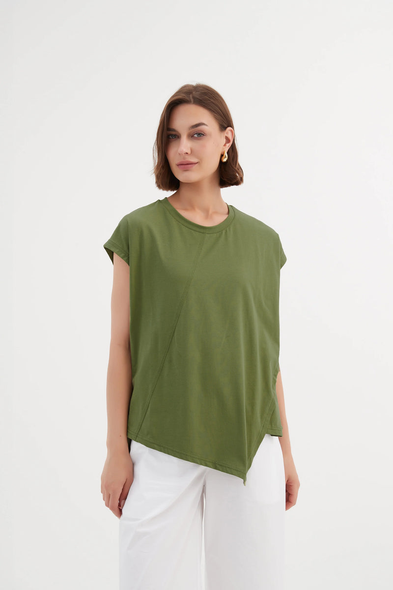 Tirelli Asymmetrical Seam Tee - Various Colours