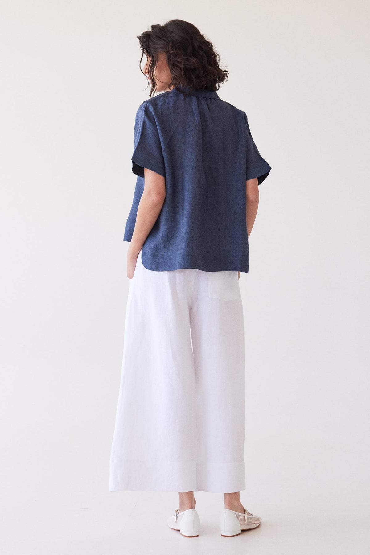 Eva’s Sunday - Oliver - Pull On Linen Pant - White
