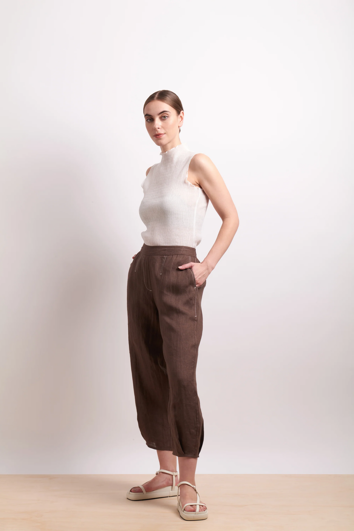 NERIS - In Contrast Pant - Cocoa