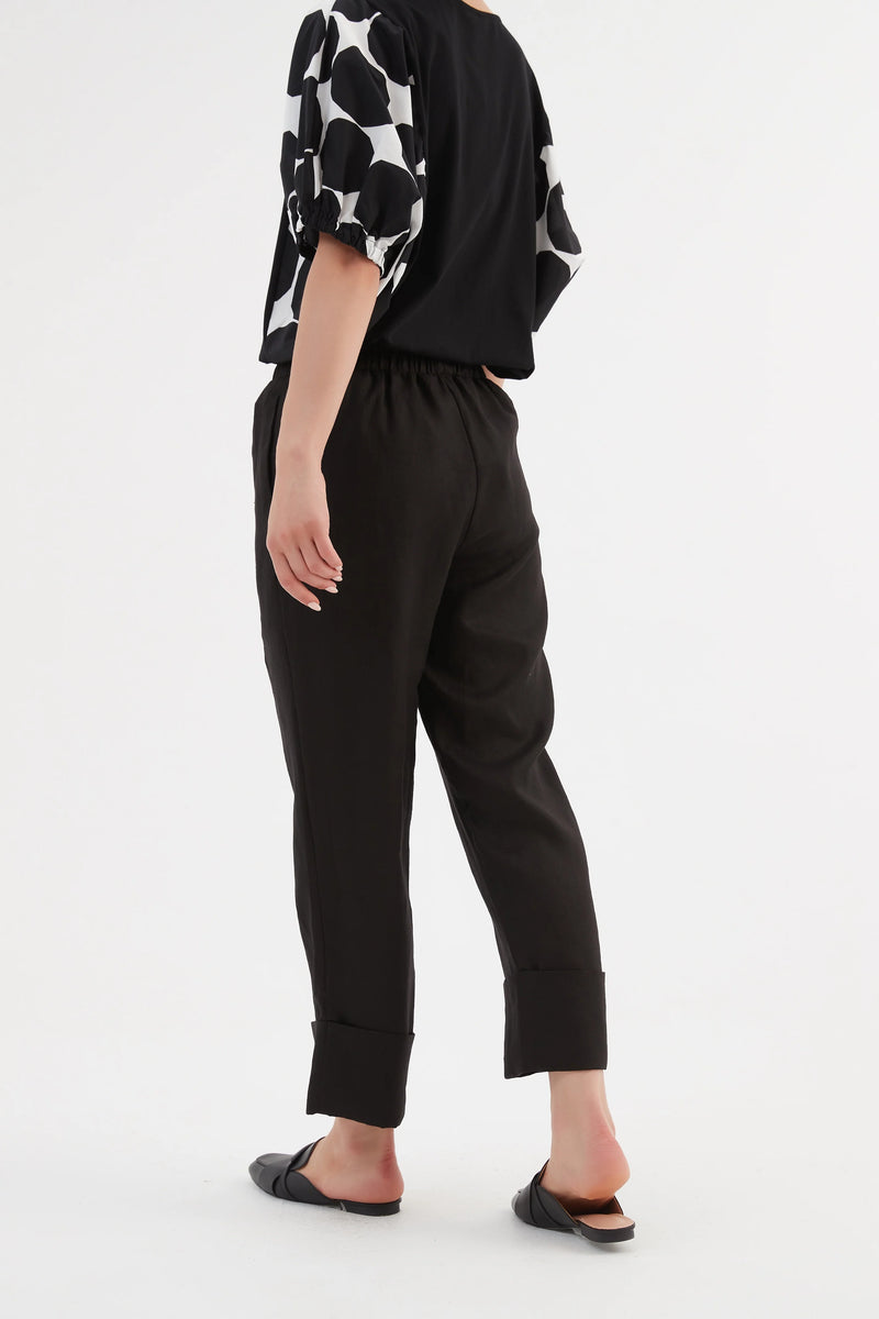 Tirelli Deep Cuff Linen Pant -  Various Colours