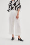 Tirelli Wide Leg Linen Pant - White