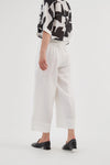 Tirelli Wide Leg Linen Pant - White