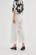 Tirelli Wide Leg Linen Pant - White