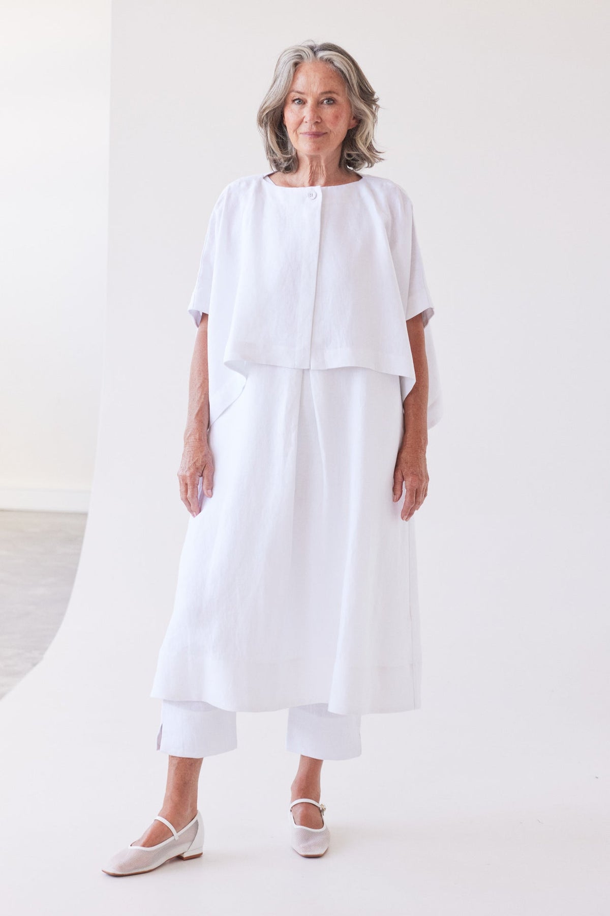 Eva’s Sunday - Tussie - Capelet Linen Jacket - White