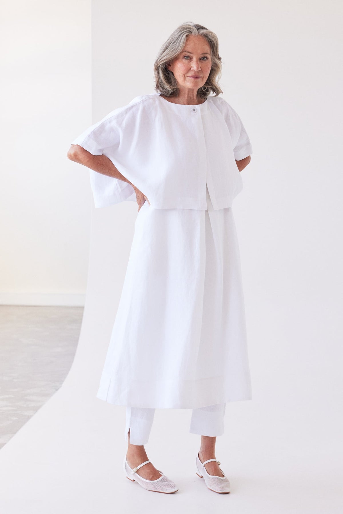 Eva’s Sunday - Tussie - Capelet Linen Jacket - White