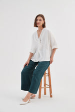 Tirelli Twist Front Linen Top - Various Colours