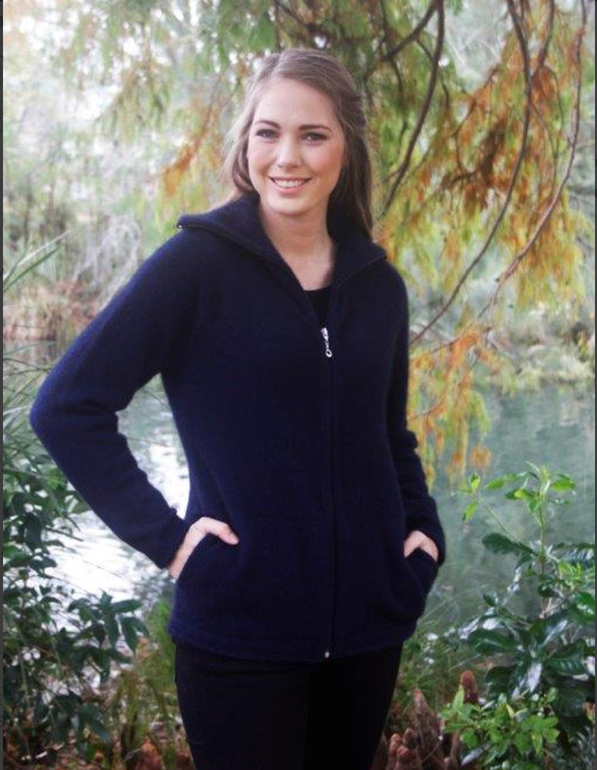 Lothlorian ‘Essential’ Possum Merino Zip Cardigan Jacket with Pockets - Various Colours