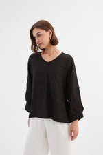 Tirelli Bishop Long Sleeve Linen Top - Various Colours