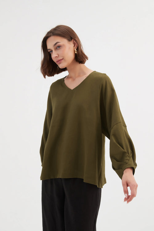 Tirelli Bishop Long Sleeve Linen Top - Various Colours