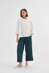 Tirelli Funnel Neck Linen Boxy Top - Various Colours