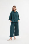 Tirelli Funnel Neck Linen Boxy Top - Various Colours