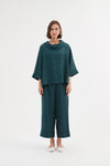 Tirelli Funnel Neck Linen Boxy Top - Various Colours