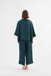 Tirelli Funnel Neck Linen Boxy Top - Various Colours