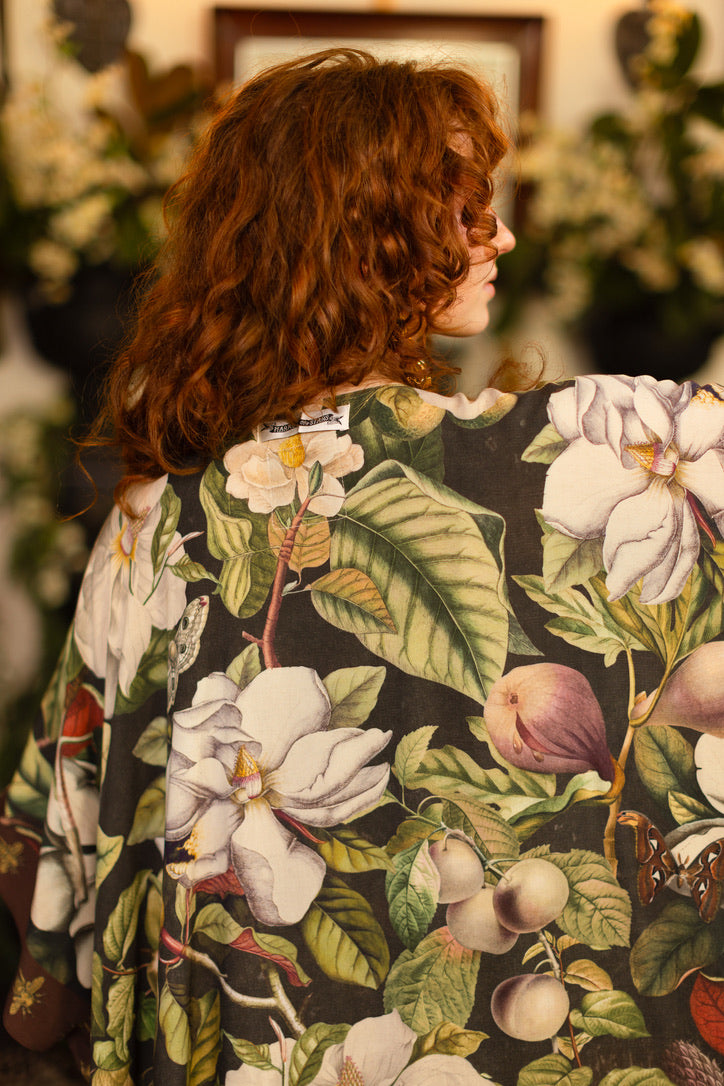 Market Of Stars - Fleur De Lune - Goddess Starduster Duster Kimono - Florals & Bees