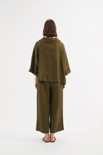 Tirelli Funnel Neck Linen Boxy Top - Various Colours