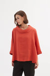 Tirelli Funnel Neck Linen Boxy Top - Various Colours