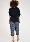 Donna Donna ‘Malto’ Check Pants - Navy