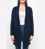 Shawl Neck Long Cardi - Navy