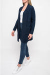 Shawl Neck Long Cardi - Navy