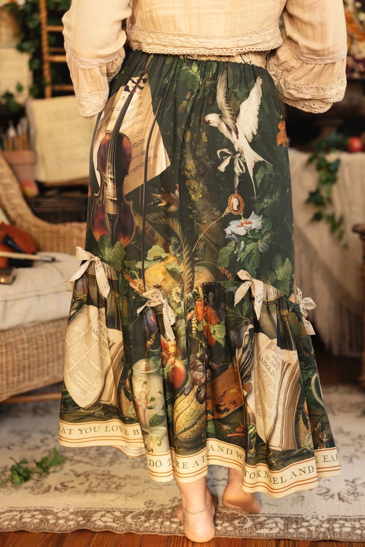 Market Of Stars - Labour of Love  - Atelier Skirt W/Pockets - Florals & Violin
