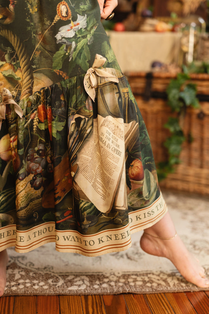 Market Of Stars - Labour of Love  - Atelier Skirt W/Pockets - Florals & Violin