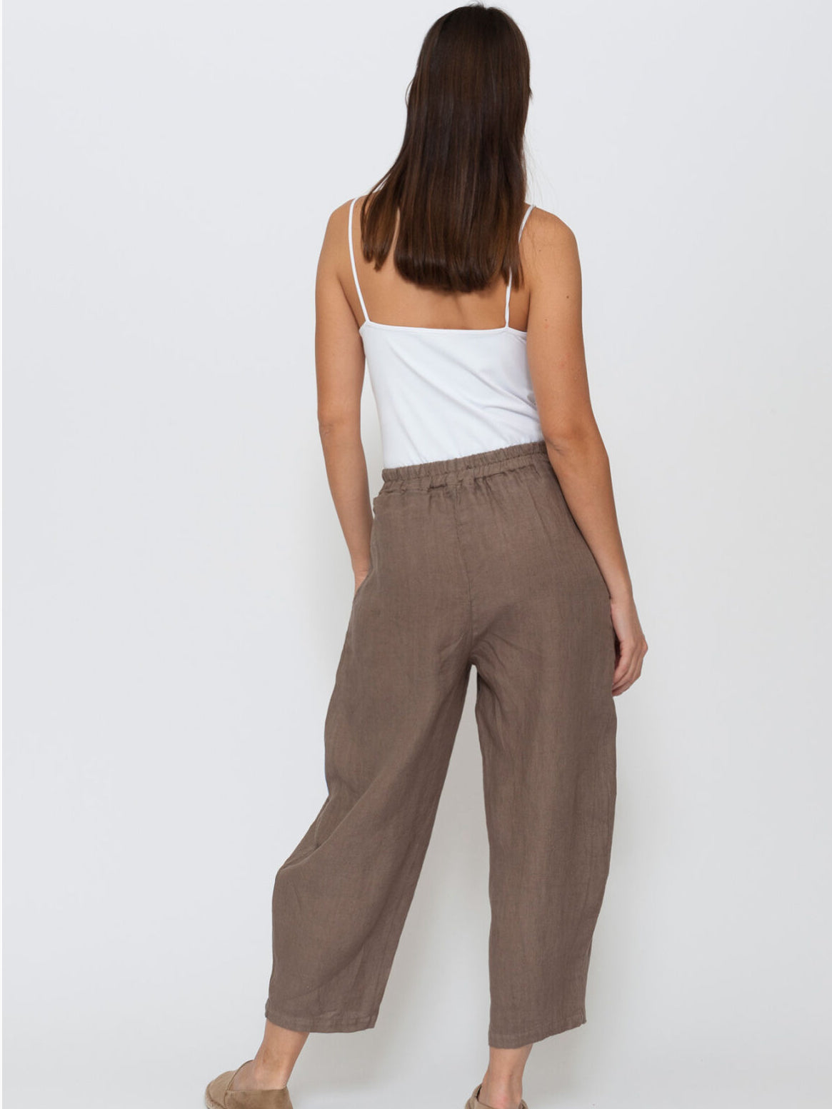 Blueberry - Italian Linen Barrel Leg Pants - Various Colours