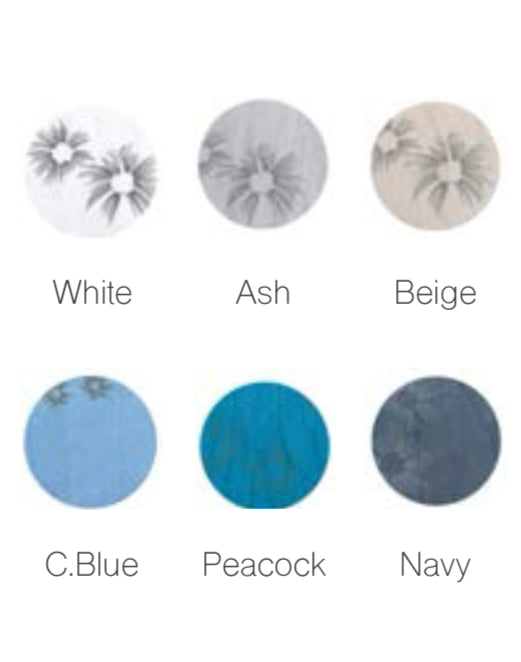 Blueberry - Italian Linen Urchin Print Pants - Beige