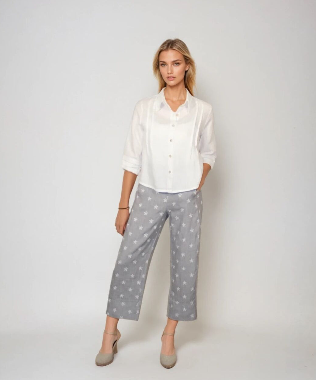 Blueberry - Italian Linen Pintuck Shacket - Various Colours