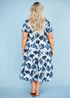 Donna Donna ‘Malonde’ Floral Dress - Blue - LAST - Size L/XL