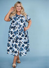 Donna Donna ‘Malonde’ Floral Dress - Blue - LAST - Size L/XL