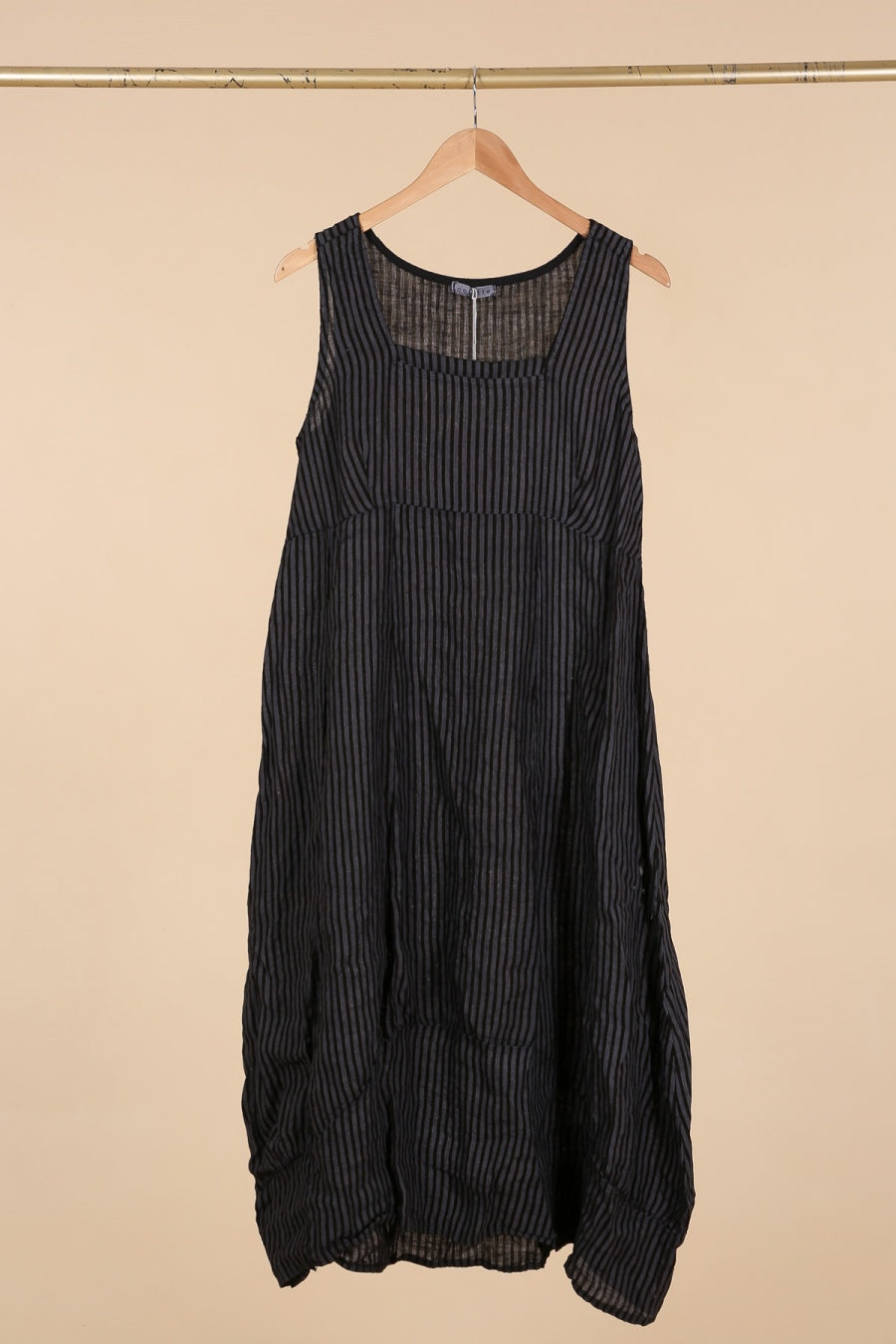 Italian Linen Sleeveless Striped Dress - Various Colours
