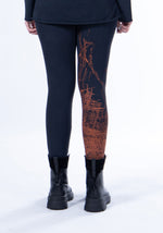 Luukaa Trousers Leggings - Black/ Orange