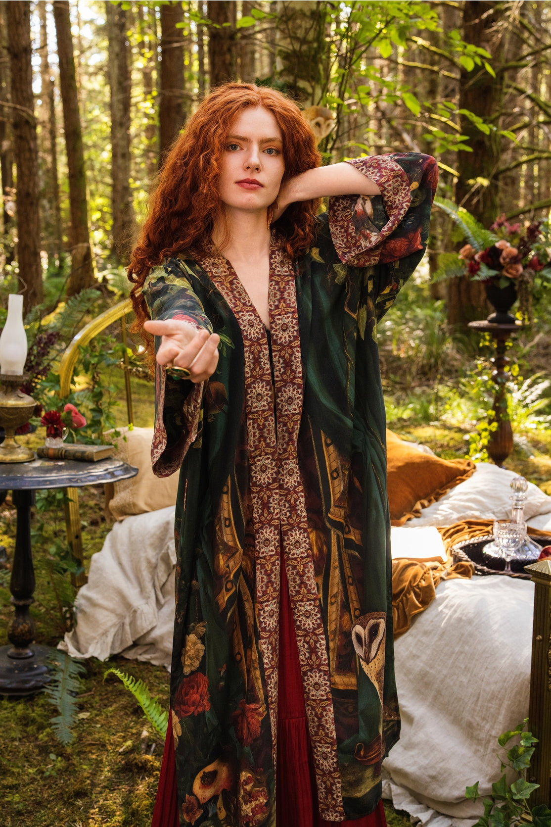 Market Of Stars - Solstice - Opera Duster Kimono Duster Robe - Persephone & Moon