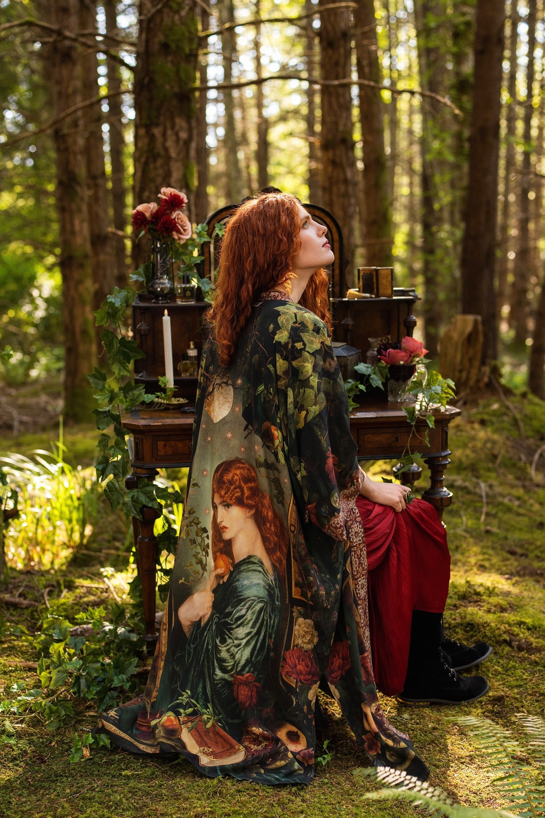 Market Of Stars - Solstice - Opera Duster Kimono Duster Robe - Persephone & Moon