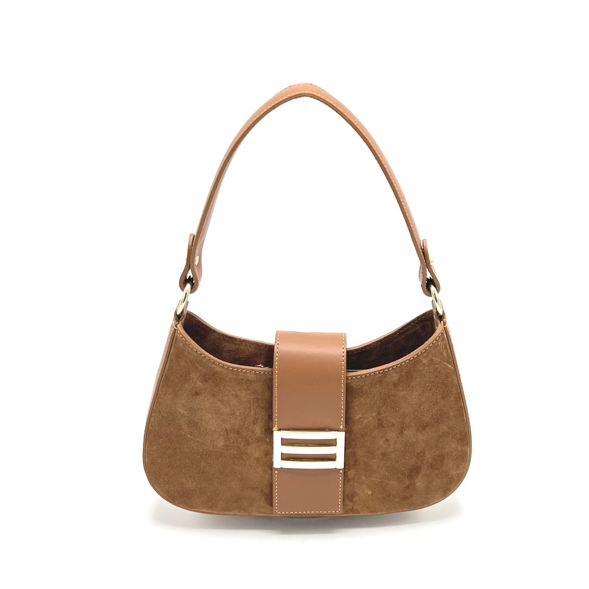 Suede Leather Italian Small Shoulder Bag - Various Colours