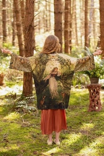 Market Of Stars - The Dawning - Matinée Cropped Duster Kimono - Ophelia & Fawns