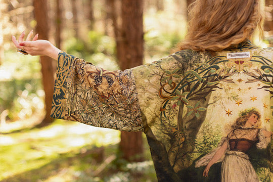 Market Of Stars - The Dawning - Matinée Cropped Duster Kimono - Ophelia & Fawns