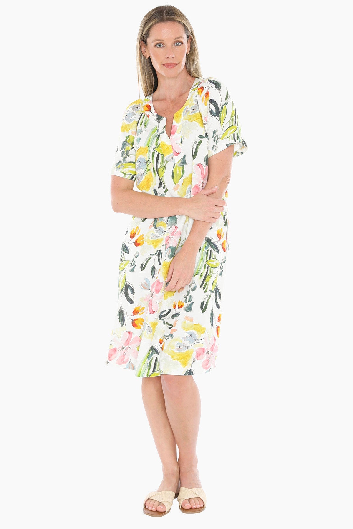 JUMP Clothing - Wildflower Shirt Dress - Ivory