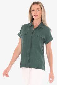 JUMP Clothing - Short Sleeve 2 Pocket Linen Shirt - Various Colours