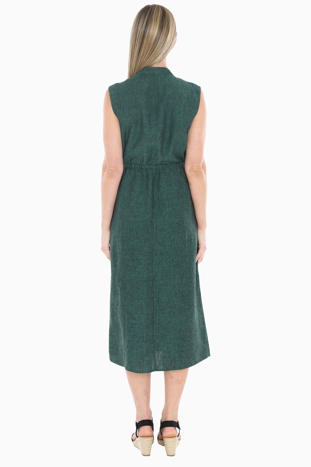 JUMP Clothing - Drawstring Waist Dress - Pine